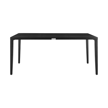 Armen Living Aileen Outdoor Patio Dining Table in Aluminum 840254333215